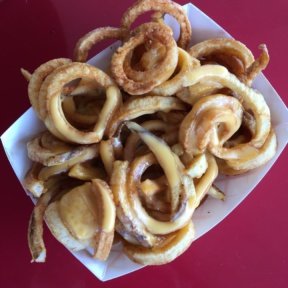 Gluten-free curly fries from Top Round Roast Beef